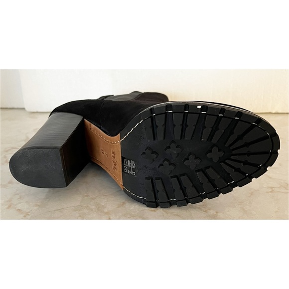 Coach Odelle Black Suede High Heel Ankle Boots 7 NWT - Picture 9 of 10